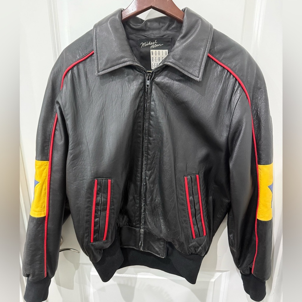 Vintage John Lennon Custom Black Leather Jacket - Picture 5 of 8